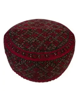 Afgani Tupi - Maroon color (Any Design) - Size 56 - Taqwa - Material Wool