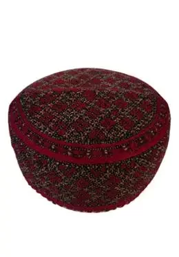 Afgani Tupi - Maroon color (Any Design) - Size 56 - Taqwa - Material Wool